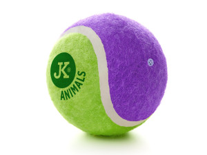 JK suņu rotaļlieta Bumba tenisa ar skaņu Tennis L 10cm