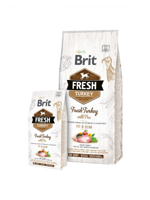Brit Fresh Turkey Pea Adult Fit & Slim sausā barība suņiem Tītars, zirņi 2.5kg