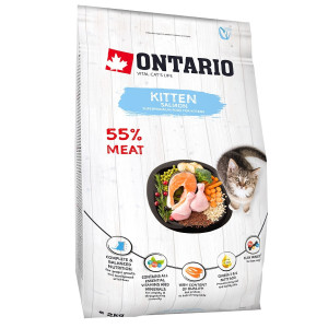 Ontario CAT KITTEN sausā barība kaķēniem Lasis 2kg