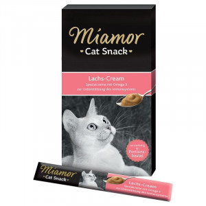 Miamor Cream Lachs gardums krēms kaķiem Lasis 15g x6