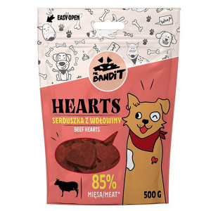 MR.BANDIT HEARTS BEEF gardums suņiem ar liellopu gaļu 500g