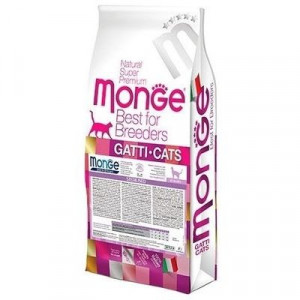 MONGE Cat Natural Sterilised Chicken sausā barība kaķiem Vista 10kg