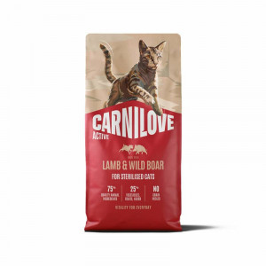 Carnilove Sterilised Lamb & Boar kaķu barība sterilizētiem kaķiem 6 kg