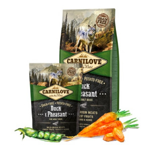 Carnilove Dog Duck & Pheasant bezgraudu sausā barība suņiem Pīle, fazāns 12kg