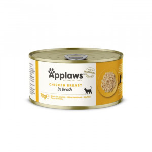 APPLAWS CAT CHICKEN BREAST konservi kaķiem Vista buljonā 70g