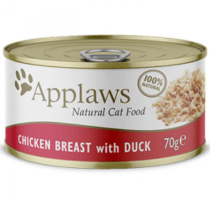 Applaws Cat Chicken Duck konservi kaķiem Vista, pīle buljonā 70g