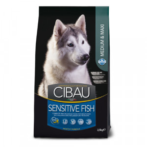 CIBAU SENSITIVE FISH MEDIUM MAXI sausā barība suņiem Zivis 12kg