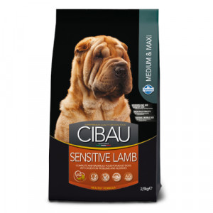 CIBAU SENSITIVE LAMB MEDIUM MAXI sausā barība suņiem Jērs 12kg