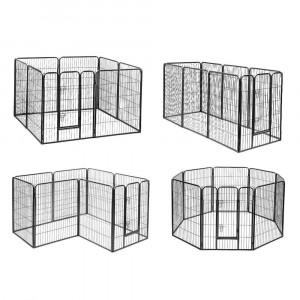 Playpen Puppy metāla nožogojums - sēta suņiem, kucēniem h80 cm, 8 daļas