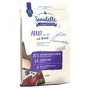 Sanabelle Adult OSTRICH sausā barība kaķiem Strauss 10kg