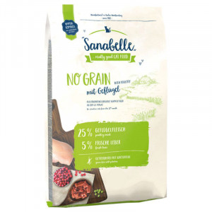 Sanabelle NO GRAIN bezgraudu sausā barība kaķiem Mājputni 10kg