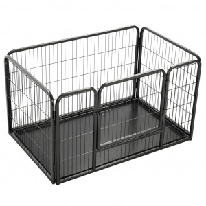 Playpen Puppy metāla manēža suņiem ar plastmasas izņemamu apakšu 125x80 cm h70cm