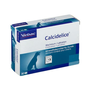 VIRBAC CALCIDELICE papildbarība suņiem Kalcijs fosfors tabletes N30