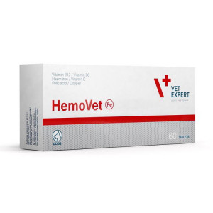 VetExpert Hemovet papildbarība suņiem Anēmijas simptomi 67mg N60