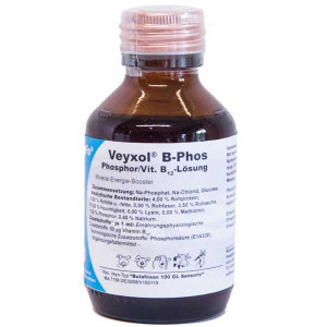 VEYXOL B-PHOS  vitamīna B12 un fosfora šķīdums suņiem, kaķiem, mājlopiem 100ml