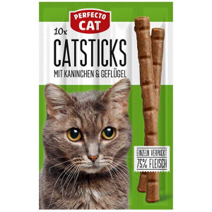 Perfecto Cat gaļas kociņi kaķiem Trusis, putnu gaļa 10gb 50g