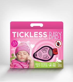 Tickless Baby ultraskaņas repelenta ierīce ērču atbaidīšanai bērniem līdz 5 gadiem, rozā