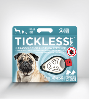 Tickless Pet ultraskaņas repelenta ierīce ērču atbaidīšanai dzīvniekiem, bēšā