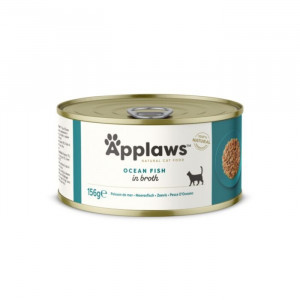 APPLAWS CAT OCEAN FISH kaķu konservi Okeāna zivis buljonā 156g