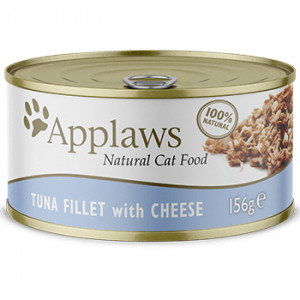 Applaws Cat Tuna Fillet Cheese kaķu konservi Tuncis, siers buljonā 156g