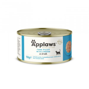 APPLAWS CAT TUNA CHEESE kaķu konservi Tuncis, siers buljonā 156g