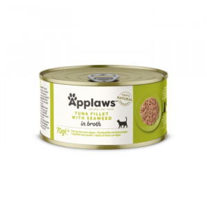 APPLAWS CAT TUNA SEAWEED kaķu konservi Tuncis, jūras kāposti buljonā 70g