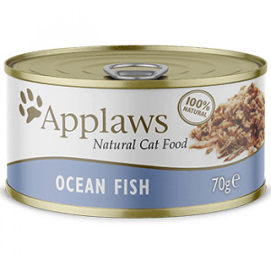 Applaws Cat Ocean Fish kaķu konservi Okeāna zivis buljonā 70g