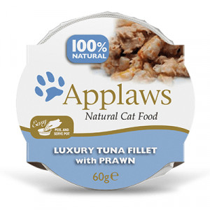 Applaws Cat Tuna Prawn konservi kaķiem Tuncis, garneles buljonā 60g