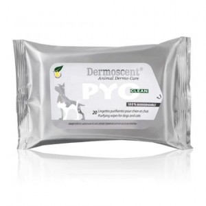 Dermoscent PYO Clean Wipes salvetes ādas infekciju profilaksei suņiem 20gb
