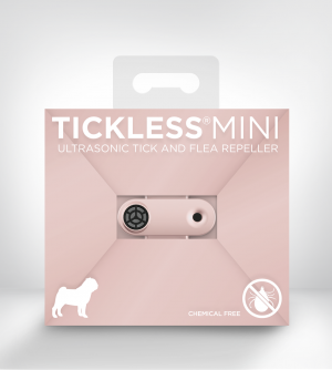 Tickless Mini Dog USB uzlādējama ultraskaņas repelenta ierīce ērču atbaidīšanai suņiem, rozā