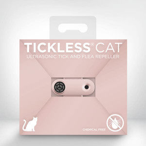 TICKLESS USB CAT PINK uzlādējama ultraskaņas ierīce ērču atbaidīšanai kaķiem