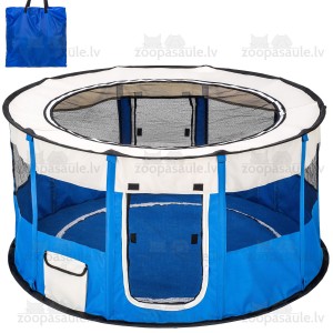 Playpen auduma manēža kucēniem, kaķēniem 114 cm Ø x h58 cm Blue