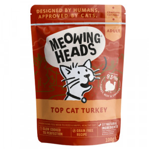 Meowing Heads Top Cat Turkey kaķu konservi Tītars 100g