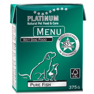 Platinum Pure Fish suņu konservi ar zivīm 375g x12