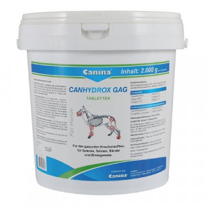 Canina Canhydrox GAG papildbarība suņiem Kalcijs un dabīgs glikozamīns locītavam, kauliem 2kg 1200tab