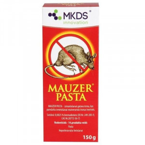 MAUZER PASTA žurku inde peļu un žurku iznīcīnāšanai 150g