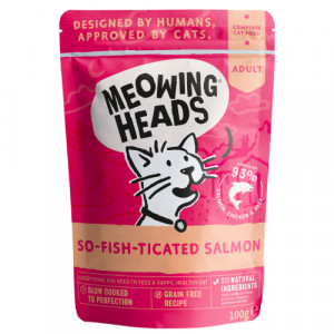 Meowing Heads So Fish Ticated Salmon kaķu konservi Lasis 100g