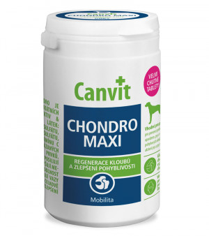Canvit Chondro Maxi papildbarība suņiem virs 25kg Hondroitīns, glikozamīns, II tipa kolagēns 230g 76tab
