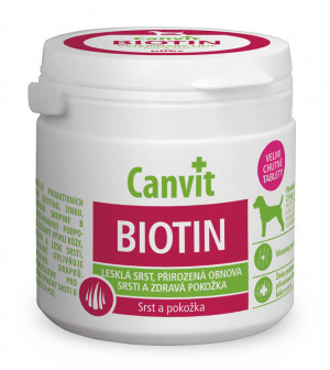 Canvit Biotin papildbarība suņiem Biotīns spalvas, ādas atjaunošanai 230g 230tab
