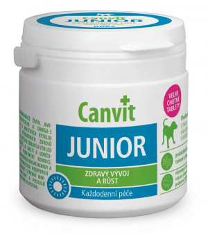 Canvit Junior papildbarība suņiem veselīga augšana un attīstība 100g 100tab