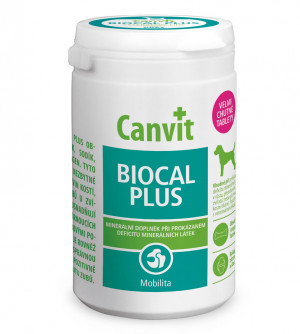 Canvit Biocal Plus papildbarība suņiem Kalcijs, Fosfors, Nātrijs, Kolagēns 500g 500tab