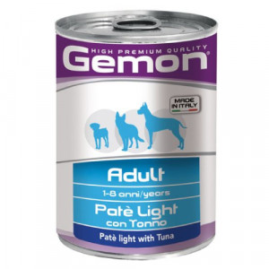 Gemon Dog PATE Light konservi suņiem pastēte Tuncis 400g