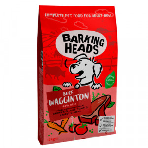 Barking Heads Beef Waggington Adult sausa barība suņiem Liellops 12kg