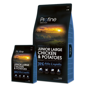 Profine Dog JUNIOR LARGE sausā barība kucēniem Vista, kartupeļi 15kg