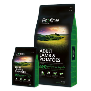 Profine Dog Adult Lamb sausā barība suņiem Jērs, kartupeļi 15kg