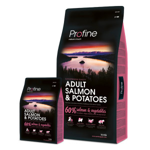 Profine Dog Adult Salmon sausā barība suņiem Lasis, kartupeļi 15kg