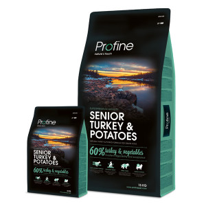 Profine Dog SENIOR Turkey sausā barība veciem suņiem Tītars, kartupeļi 15kg