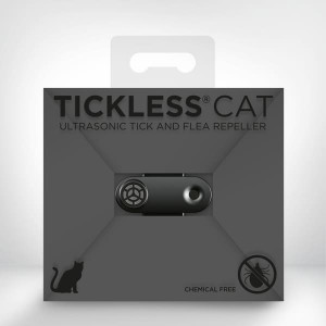 TICKLESS USB CAT BLACK uzlādējama ultraskaņas ierīce ērču atbaidīšanai kaķiem