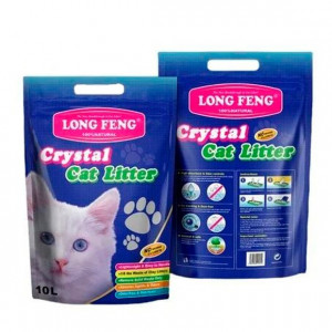 LONG FENG NATURAL silikona smiltis kaķu tualetēm bez smaržas 10L