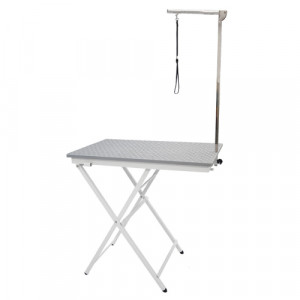 Vivog viegls izstāžu galds maziem un vidējiem suņiem Pelēks 90x60cm